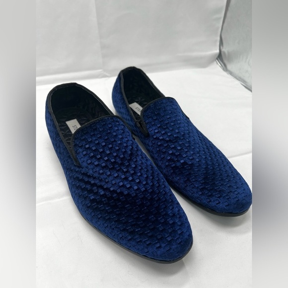 Men\'s Steve Madden Blue Velvet Lifted Slip-On
Loafer Dress Shoes Sizes 8 (MB1)